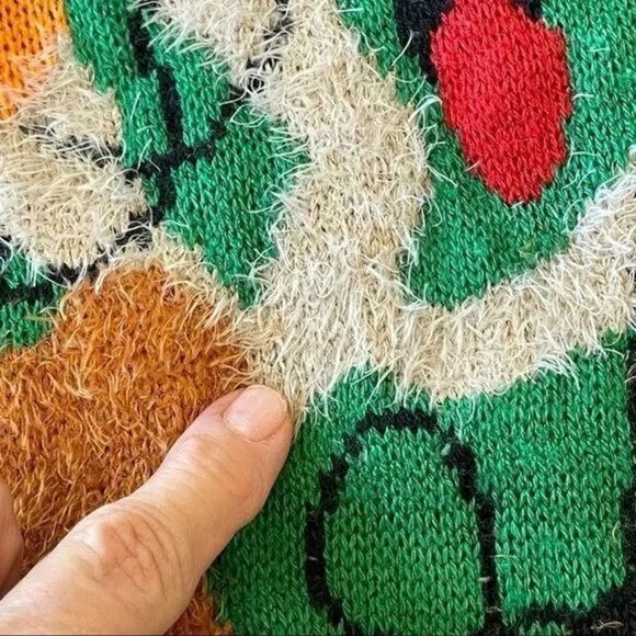 Ugly Christmas Sweater with Fuzzy Reindeer - Picture 3 of 8